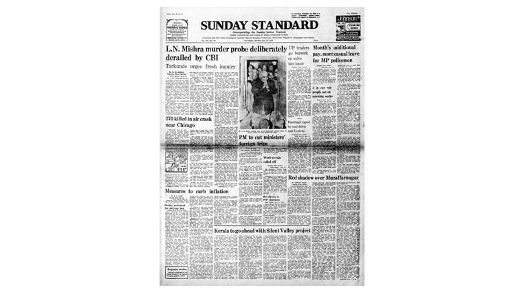 V M Tarkunde, LN Mishra-forespørsel, Indira Gandhi, amerikansk flyulykke 1979, 27. mai-krasj, for førti år siden, indisk ekspress